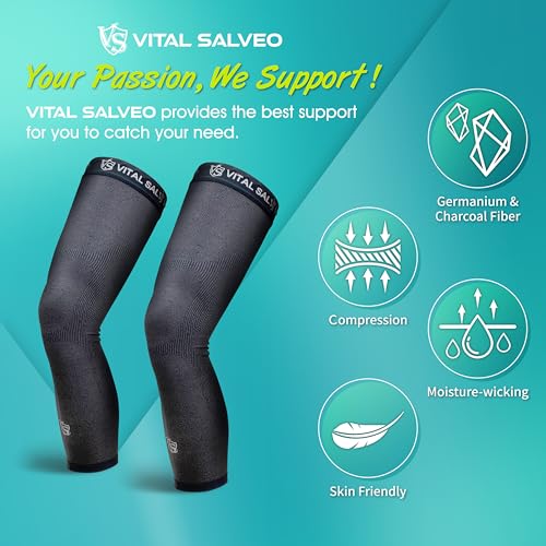 Vital Salveo Recovery Compression Sports Full Leg Sleeve Thigh Calf Long Knee Support Basketball(1 Pair) - size: X-Large