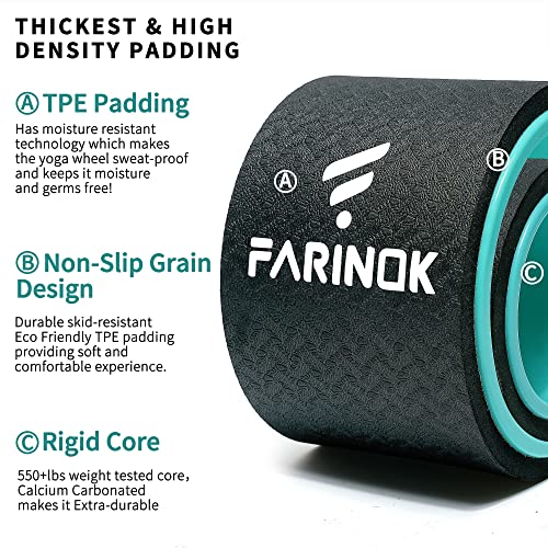 Yoga Wheel Set of 2, Upgraded 10MM Back Wheels for Pain Relief & Stretching - style: Set of 2
