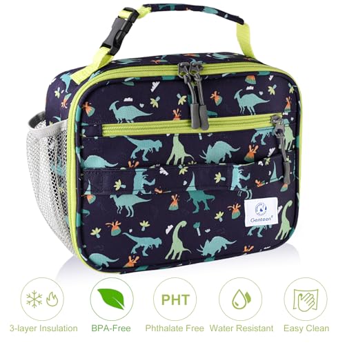 Genteen Kids Insulated Lunch Box for Boys Girls,Back to School,Office - color: P-1pk Dino