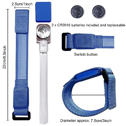 M.best 8pcs LED Light Up Bracelets Glow Flashing Wristbands Glow in The Dark Party Supplies for Wedding, Raves, Concert, Camping,Sporting Events, Party Blue - color: 8pcs Blue
