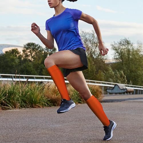 fenglaoda 3 Pairs Compression Socks for Women & Men Knee High Nurse Pregnant Cute Medical Running Travel Athletic - color: 00-3pairs-20, size: Small-Medium
