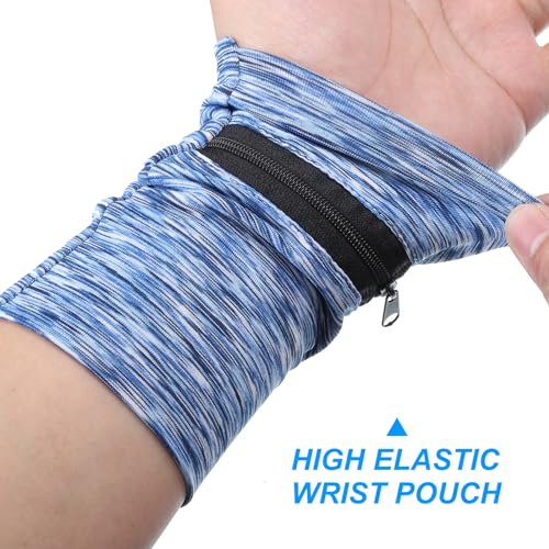 PATIKIL 6"x 4" Wrist Wallet Sports Wristband Wallet w/Zipper Pocket