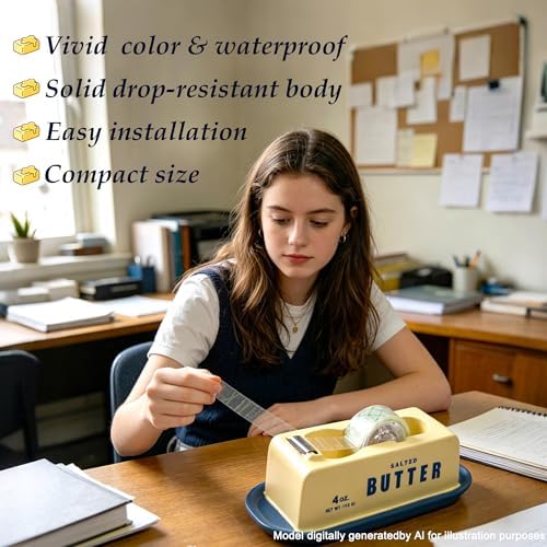 Resin Butter Shaped Funny Tape Dispenser, Novelty Packing Tape Dispenser