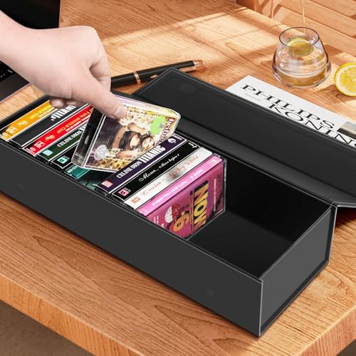 3 Pack Cassette Tape Storage Box, Tape Holder Store 60 Cassette Cases, Media Storage Organizer