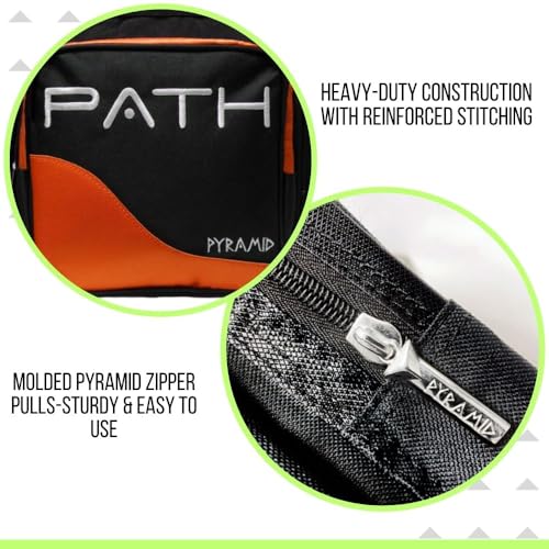 Pyramid Path Pro Deluxe Single Bowling Ball Tote - Holds One Ball, One Pair Shoes Up to Mens 15 - color: Orange