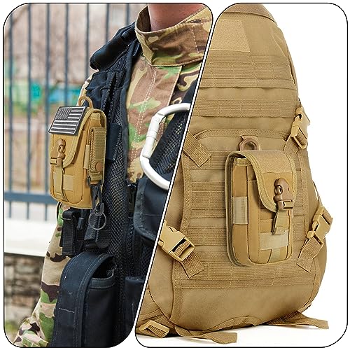 SOWHUP Tactical Molle Pouch Cell Phone Pouch Holster Small Utility EDC Pouch Gadget Organizer Bag - color: ACU2