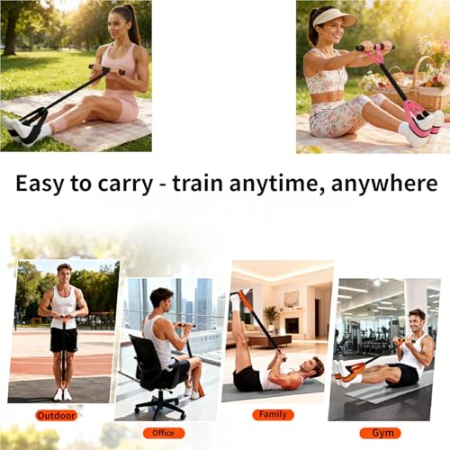 Multifunction Pedal Resistance Band with Handle,Tube/Petal/Foot/Full Body Resistance Bands with Handles,Multifunctional Foot Pedal Resistance Band,Leg Raise Straps. - color: Purple 55lbs