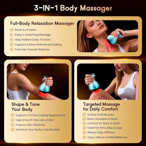 Electric Lymphatic Drainage Massager for Body Anti-Cellulite Sculpting Tool - color: Colorful