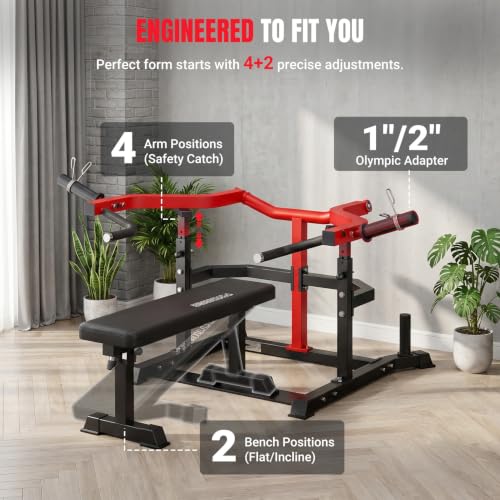 Multi-Function Compact Weight Bench Set Home Gym - color: Red-Black