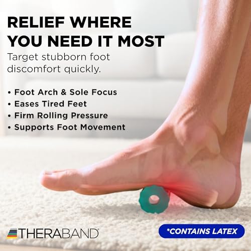 THERABAND Foot Roller for Plantar Fasciitis, Arch & Heel Massager, Green - style: Original