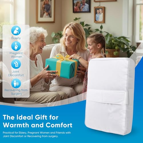 Knee Pillow with Soft Strap for Side Sleepers (White) - color: White