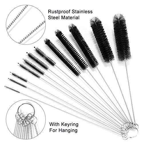 9.5 Inch Long Straw Cleaner Brush Set, 12 Pack Straw Pipe Cleaner Brush Set