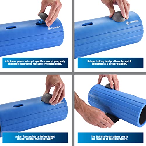 Stamina Evo Foam Roller for Deep Tissue Trigger Point Massage, Muscle Recovery & Physical Therapy - Patented Design