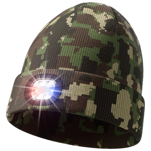 Unisex Beanie with The Light, Gifts for Men Women Husband Him - color: Camo