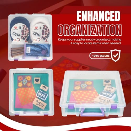 ArtBin Essentials 12 x 12 One-Compartment Craft Box, Clear - color: Purple