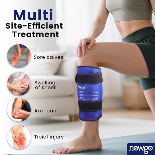 NEWGO Shin Splint Ice Pack, Cold Therapy for Leg & Elbow Injuries