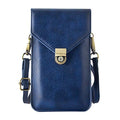 Small Cell Phone Purse, Synthetic Leather Crossbody Bag Dual Pockets Card Holder Neck Pouch with Adjustable Strap for iPhone X Xr 8 7 6s Plus, Galaxy S10 S9 S8 Plus, LG G8 ThinQ, Blue - color: 02 Blue
