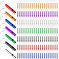 200Pcs Emergency Whistles with Keychains, Aluminum Extra Loud Survival Whistle, Whistle Bulk for Camping Hiking Hunting Boating Training Outdoor Sports, Multicolor - style: 140pcs