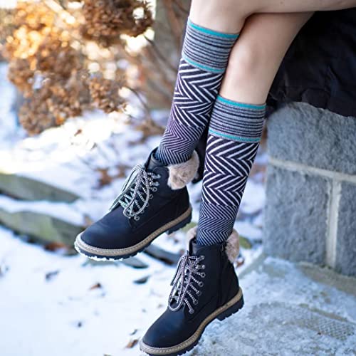 ja vie 76% Merino Wool Graduated Compression Socks for Women & Men (15-20mmHg) - color: 3 Pairs: 1 Pure Black+ 1 Black+ 1 Fuchsia, size: Small
