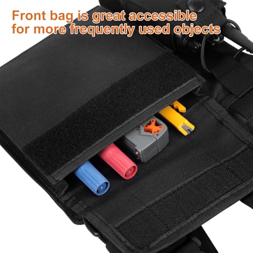 Radio Chest Harness Chest Front Pack Pouch Holster Vest Rig for Two Way Radio Walkie Talkie(Rescue Essentials) - color: Black 02