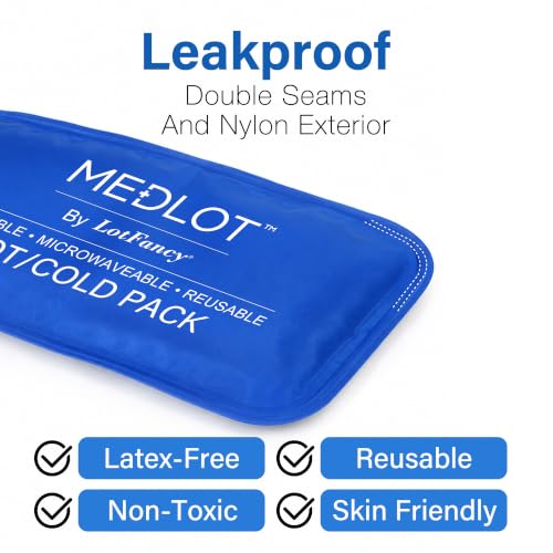 LotFancy Gel Ice Packs, 2pc Reusable Hot Cold Pack for Therapy, Heating Cooling Gel Pad, Pain Relief for Face, Head, TMJ, Wisdom Teeth, Oral Facial Surgery, Sport Injuries, Migraine, Muscle Joint - style: 7.5 x 3.75in (2 Pack for Face Wrap)