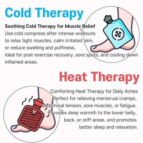 Korea Himedi Premium Reusable Redclay Square Pack Warmer Heater Microwave Heating Pad Hot & Cold Therapy Pack with Natural Clay Body Relief - Shoulder, Ankles, Back and Knee Pain 100% Cotton Cover