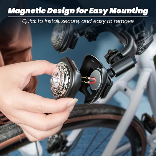 Luvan Smart Bike Light with Remote Controller - Sync Front & Rear LED Light Set, 5 Night & Daytime Mode | Turn Signals | Brake Lights, Rechargeable Bicycle Light for Night Riding, Dog, Running,Scooter - color: 6pcs Lights + Remote Controller