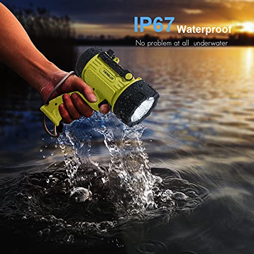 YIERBLUE Rechargeable Spotlight Flashlight with High Lumen LED - color: Fluorescent