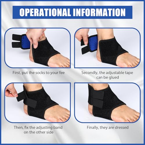 Tarpop 2 Pairs Kids Ankle Brace, Compression Sleeves, L+M, Black - color: Black, size: Medium,Large