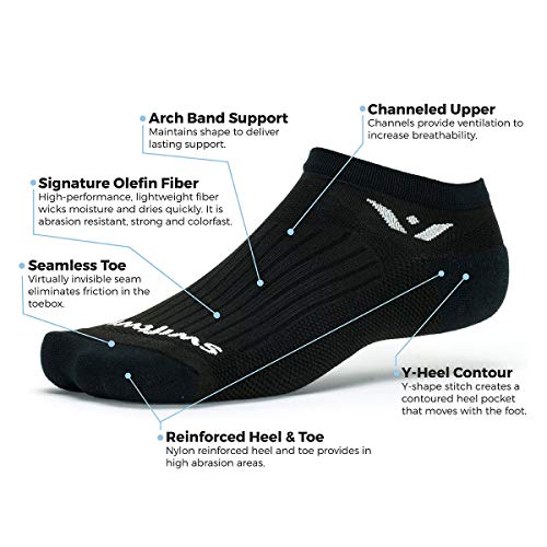 Swiftwick- PERFORMANCE TWELVE Running Socks, Wicking, Knee High Compression Fit - size: X-Large