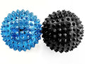 2X Spiky DBT Skill Balls | Magnetic Stress Relief Balls | Spiky Massage Balls for Relaxation, Tension Release, Focus & Mobility (Black/Blue, 1.25 inch) - color: Black/Blue, size: 1.25 Inch