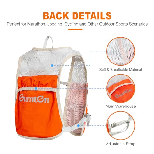 Running Vest for Women Lightweight Hydration Vest for Hiking Marathon Cycling Running Jogging - size: Orange, style: Only Running Vest
