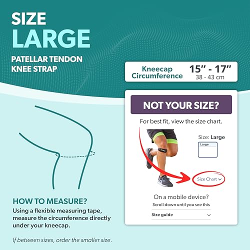 BraceAbility Patellar Tendon Support Strap - Knee Stabilizer Brace with Adjustable Band for Patella Tendonitis, Osgood Schlatter, Soccer, Basketball, Running, Jumper's Knee, Tennis, Volleyball (L) - size: Large