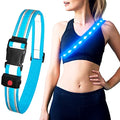 Higo LED Running Belt - Reflective Light Up Waistband for Night Activities, Glowing LED Waist Light for Running, Cycling, Hiking, Camping - color: Blue