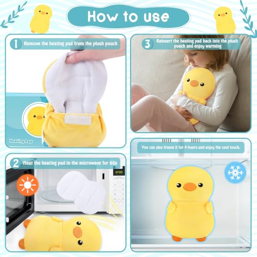 Yellow Duck Microwavable Heating Pad for Cramps Period & Pain Relief - style: Yellow Duck