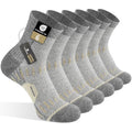 6 Pairs Copper Ankle Compression Socks for Men and Women - color: Light Grey*6, size: Large-X-Large