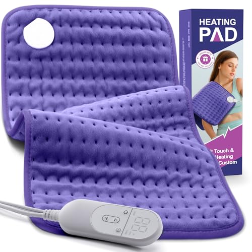 VALGELUIK Heating Pad for Back Pain Relief, 12"x24" Electric Heat Pad Gifts - color: Purple, size: 12 Inch x 24 Inch