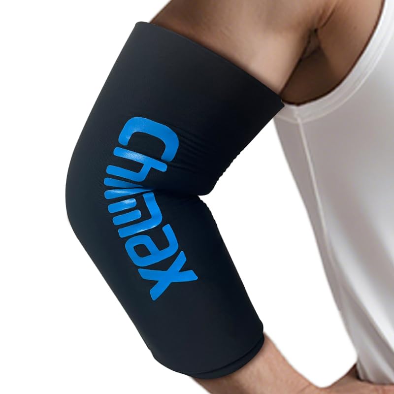 Elbow Ice Pack Wrap Compression Sleeve Pain Relief, Tennis Elbow & Golfers Arm Cold Hot Packs Brace,Reusable Gel Ice Sleeve for Knee Calf Ankle Thigh Injurie,Fits Left/Right (L) - size: L