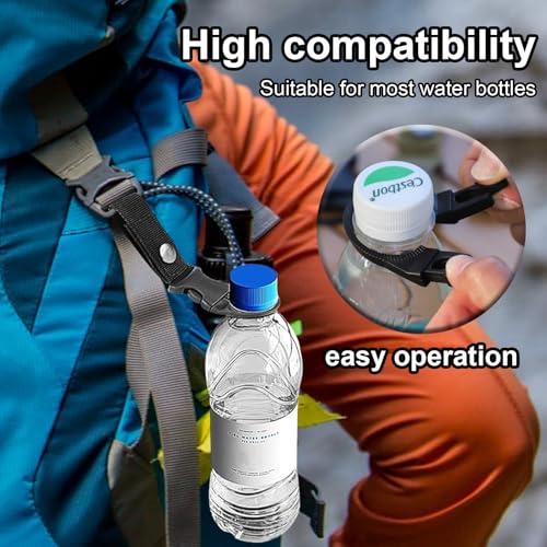 2PCS Portable Water Bottle Holder Convenient Water Bottle Clip for Easy Hydration During Outdoor Activities, Black - color: Black