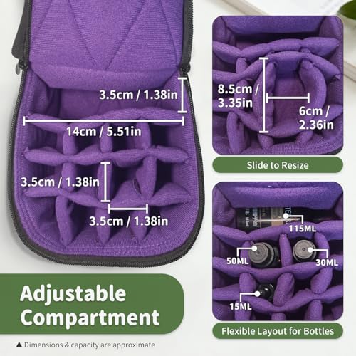 Weljoy Essential Oil Case 13 Bottle Organizer, Bellwort - color: bellwort