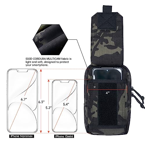 EXCELLENT ELITE SPANKER Tactical EDC Pouch Molle Utility Pouch Phone Pouch - color: Multicam Black