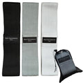 Premium Fabric Resistance Bands, Glute Bands, Set of 3 Resistance Strengths with Carrying Bag for Men & Women, Strength Training, Pilates, Physical Therapy, Home Exercise, & More