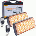 Amber Magnetic Flashing Strobe Lights/w Controller, 2-Pcs - color: 2pcs Amber/Amber