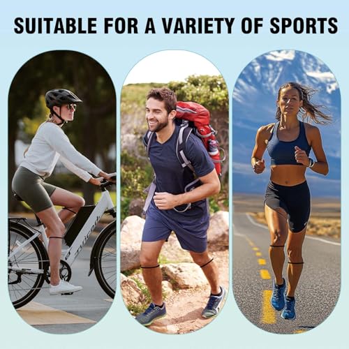 Patellar Tendon Support Strap, 2Pcs Pack Patella Band Knee Strap for Knee Pain Relief, Knee Brace for Tendonitis, Hiking, Soccer, Basketball, Running, Tennis, Volleyball & Squats, Black - color: Black