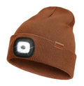 LED Beanie with The Light, Unisex Gifts for Men Dad Husband Him - color: Dark Orange