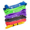 Draper's Strength Heavy Duty Resistance Stretch Loop Bands for Powerlifting Workout Exercise and Assisted Pull Ups - color: #13 6 Band Set Yellow-Blue