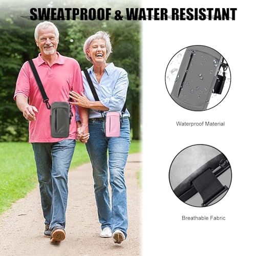 Phone Holder for Running Armband,Cell Phone Purse Small Crossbody Bags for Women Men Kids,iPhone 17 16 16e 15 14 13 12 11 Pro Max Xs Xr X Plus Mini Galaxy Ultra S26 S25 Note Bag Gym Arm Bands - color: 04-Grey with Crossbody Strap&Hook