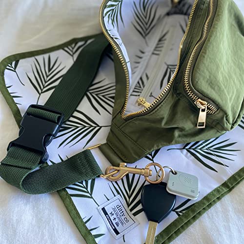 Ditty Co. - Lanikai Small Diaper Bag - Portable Changing Pad - Crossbody Bags For Women - Fanny Pack - Baby Travel Essentials (Olive Green) - color: Olive Green