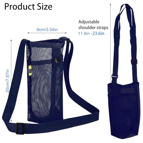 DanziX Water Bottle Holder with Strap Light Water Bottle Carrier Bag,2Blue - color: Blue