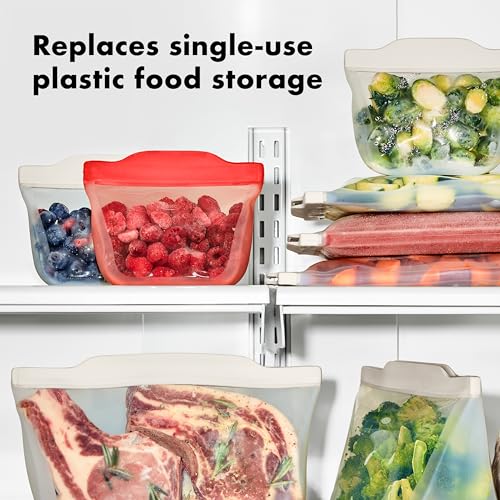 OXO Good Grips Silicone Reusable Bag - Gallon Bag (128 oz), Lagoon - color: Lagoon, size: Gallon (128 oz)